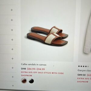 Callie sandals in canvas